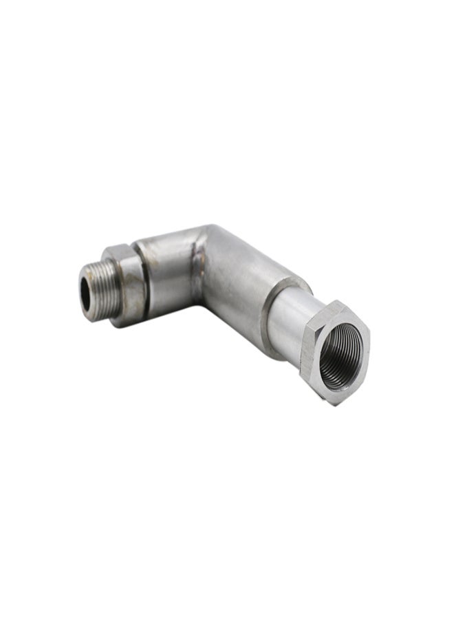 Zinc Coated Steel Oxygen Sensor Angled Extender Spacer 90 Degree Oxygen Sensor Spacer 02 Bung Extension M18 X 1.5 - Image 1
