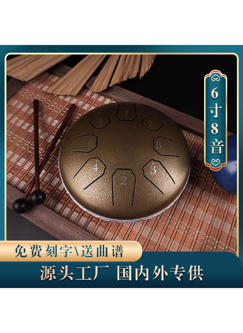 Generic Ethereal Drum 6-Inch 8-Tone Lotus Percussion Bronze 