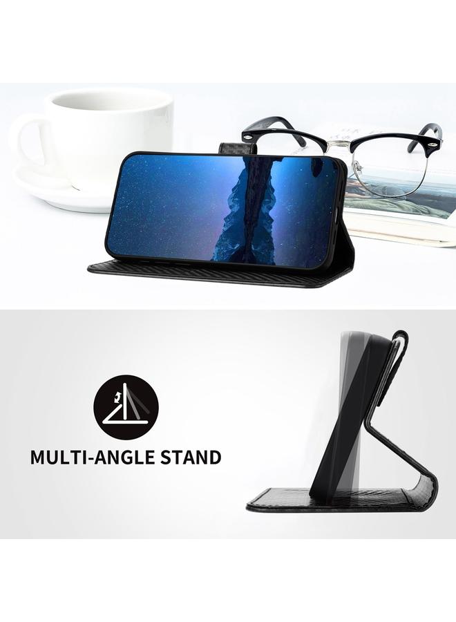 اس-توب جراب هاتف Rakuten Hand YX0070 مصنوع من ألياف الكربون ومشبك من الجلد مع حبل تعليق - Image 4