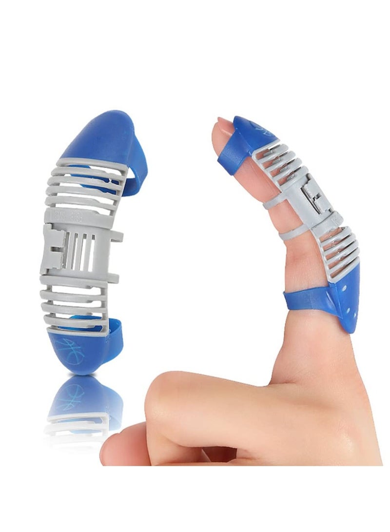 SYOSI 2 Pcs Finger Splints, Adjustable Finger Support Sleeves Flexible Breathable Finger Brace, Sports Finger Protector Finger Guard for Basketball, Tennis, Arthritis Pain, Sports Injuries - Image 2