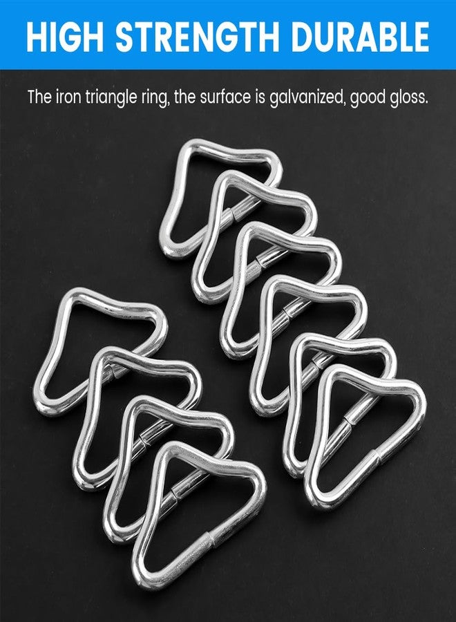SYCOOVEN 10pcs Triangle Rings, Trampoline Triangle Buckle High Strength Triangle Rings Trampolines Accessories Buckle V-Rings, Quick Connected(Size:Triangle Ring) - Image 4