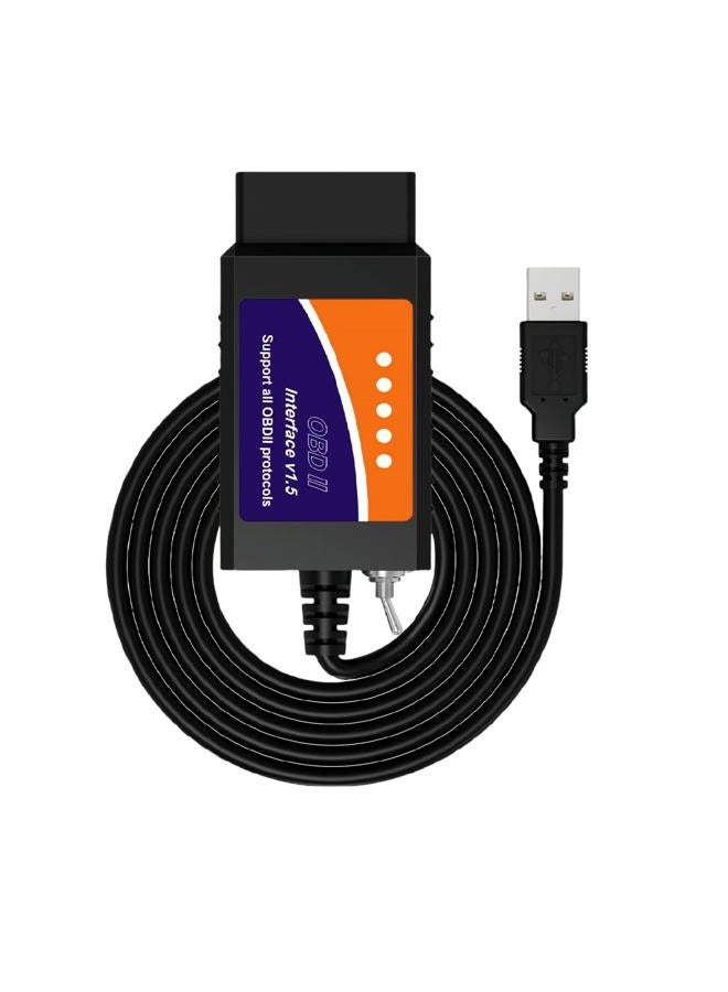 OBDMONSTER ELM327 OBD2 USB Adapter for Windows, ELMconfig Scanner with MS CAN/HS CAN Switch for Scan F150 F250 Car and Light Truck Check Engine Light, Diagnosis on Windows with V1.5 Chip - Image 1