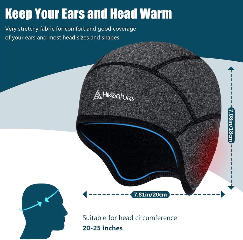 HIKENTURE Winter Skull Cap Helmet Liner for Men Women Thermal Hat - Image 2