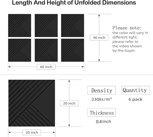Temgcuam 6 Pack Acoustical Wall Panels–TEMGCUAM 60" x 40" Large Art Acoustic Panels, Decorative Acoustic Panels, Sound Absorbing Wall Panels for Home, Office, Recording Studio - Image 2