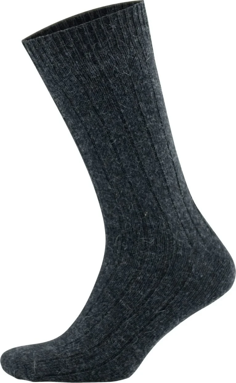 Gowith Alpaca Natural Wool Fine Knit Gray Anthracite Soft Wool Socks 4 Pairs