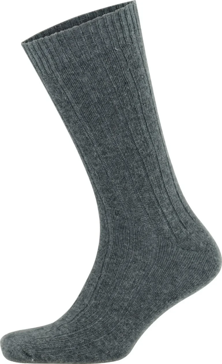 Gowith Alpaca Natural Wool Fine Knit Gray Anthracite Soft Wool Socks 4 Pairs