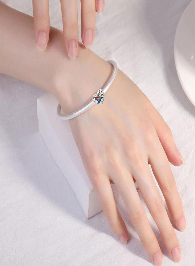 KunBead Love Heart Autism Bead Charms Compatible with Pandora Bracelets - Image 5