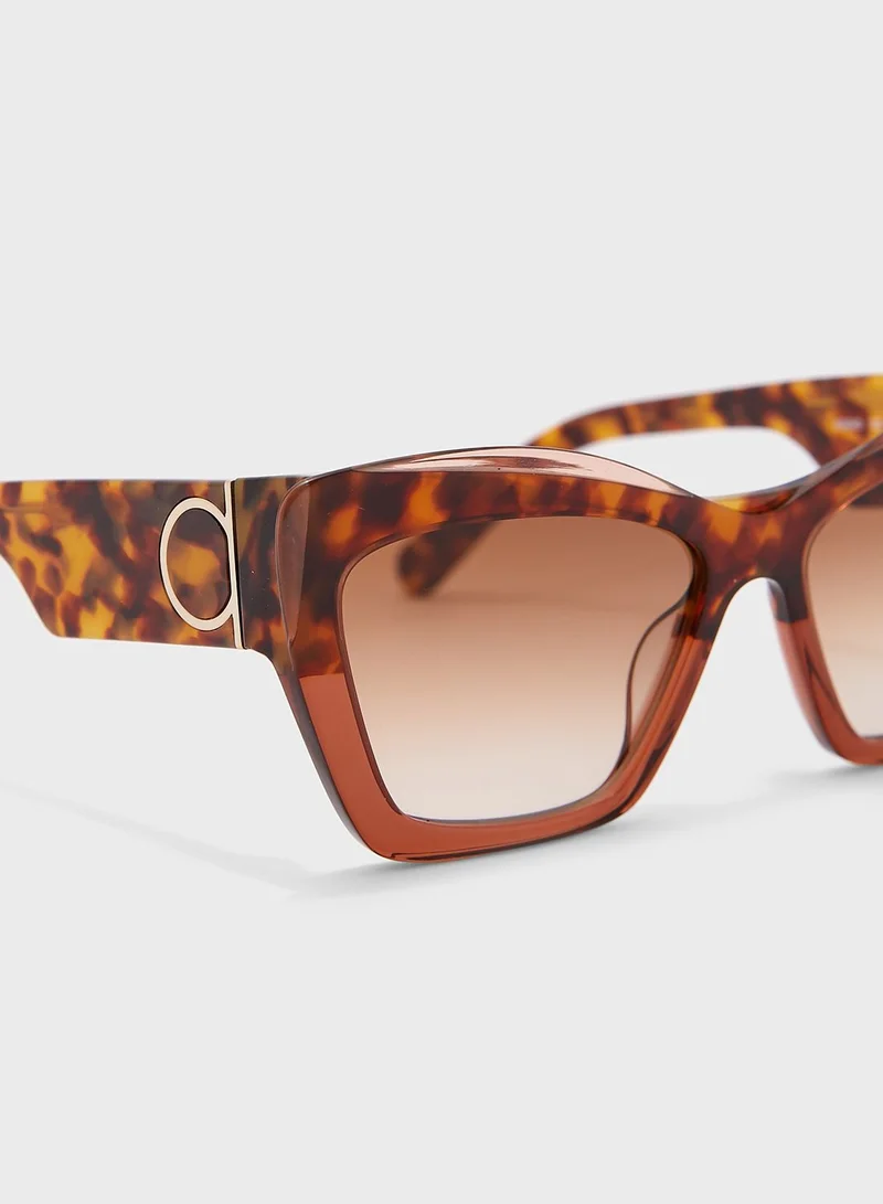 Salvatore Ferragamo Modified Rectangle Sunglasses