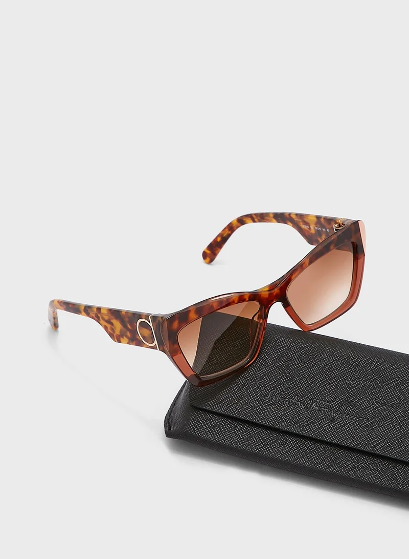 Salvatore Ferragamo Modified Rectangle Sunglasses