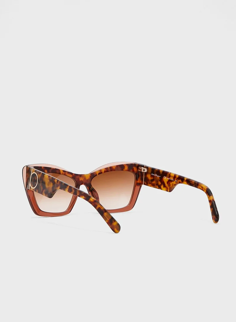 Salvatore Ferragamo Modified Rectangle Sunglasses