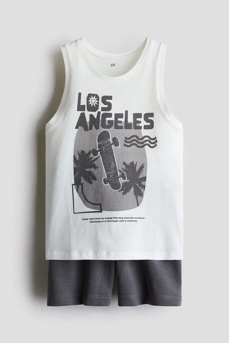 اتش اند ام 2-piece vest top and shorts set