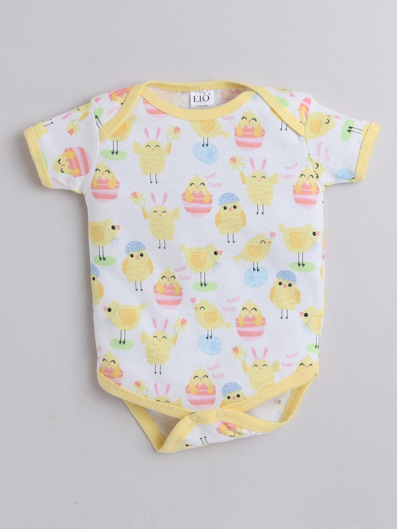 EIO Newborn Baby Cotton Romper Sleepsuit | Half Sleeve Jumpsuit Bodysuit for Boys & Girls | Soft Breathable Baby Clothes Combo Pack - Image 5