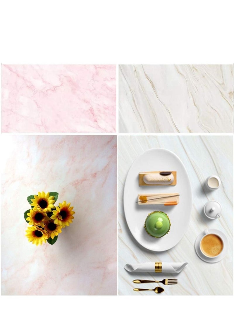 Generic 60*90 Photography Background Double Sided 2 Patterns Waterproof Premium Texture Backdrop Wall Video displaying Props for ins Style Jewelry/Food photoshoots (pink marble)  - Image 2