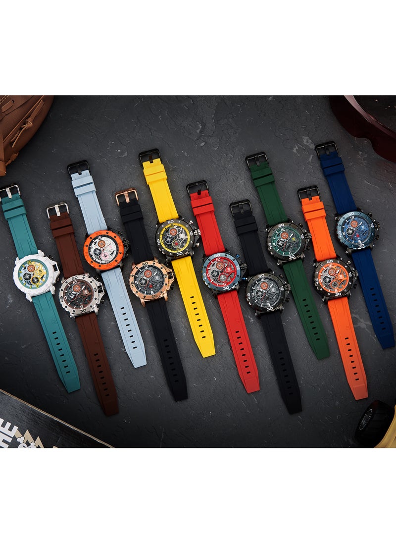 T5 - T5 Men's Chronograph Silicone strap Watch - Image 1