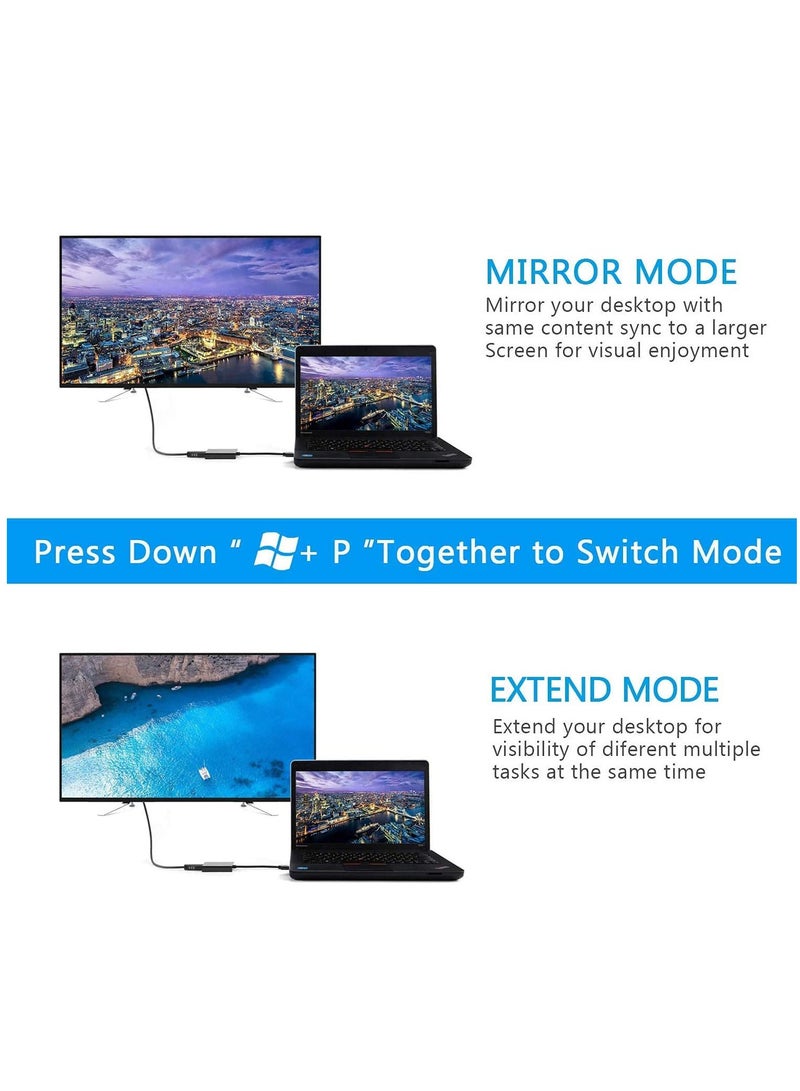 Ntech Usb to Hdmi Adapter USB 3.0 To HDMI 1080p Video Graphics Cable Converter with Audio For PC Laptop Projector - Image 4