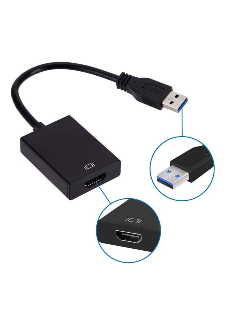 Ntech Usb to Hdmi Adapter USB 3.0 To HDMI 1080p Video Graphics Cable Converter with Audio For PC Laptop Projector - Image 2