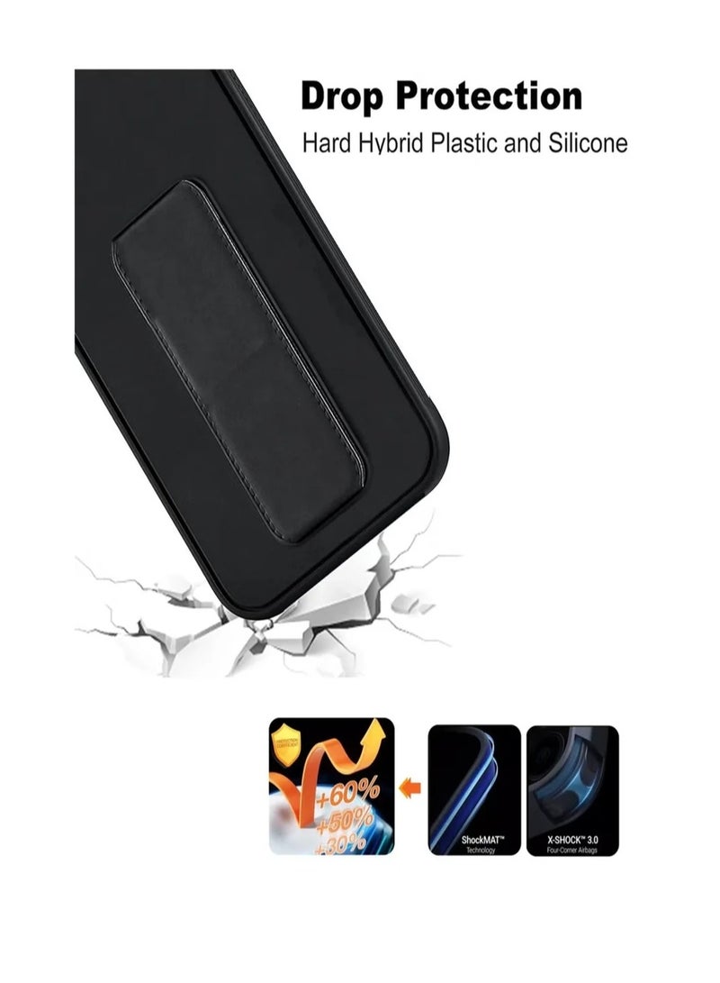 Case Cover For Apple iPhone 16 Pro With Magnetic Hand Grip 3 in 1 Black - Image 5