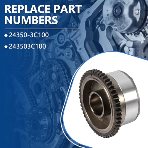 CYCWER 24350-3C100 G6DB G6DC Timing Camshaft Gear CVVT Camshaft Adjuster Gear Fits for 2011 Azera 3.3L 3.8L, Fits for 2012-2014 Sedona 3.5L, Replace OE 24350-3C100 243503C100 - Image 3