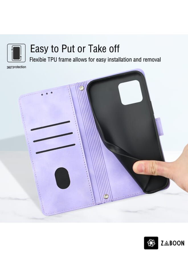 Zaboon Protective Case For Honor X6 / X8 5G Skin-feel Embossed Leather - Image 3