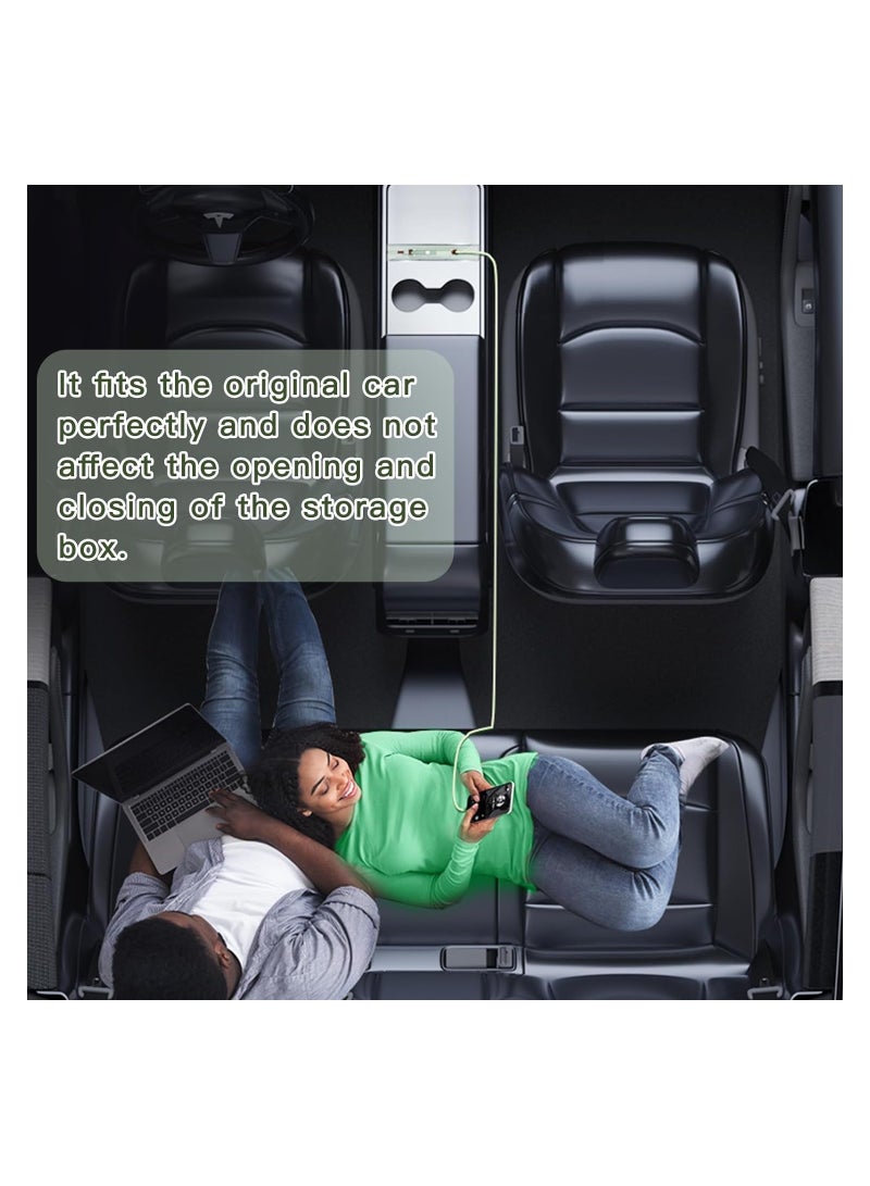 KASTWAVE Central Control Charging Adapter Dock for Tesla Model 3/Y, Multi-Port USB Hub Charger - for 2021-2023 Model 3/Y - Fast Charging Personalized Colors - Gift for Automotive Enthusiasts (Green) - Image 5