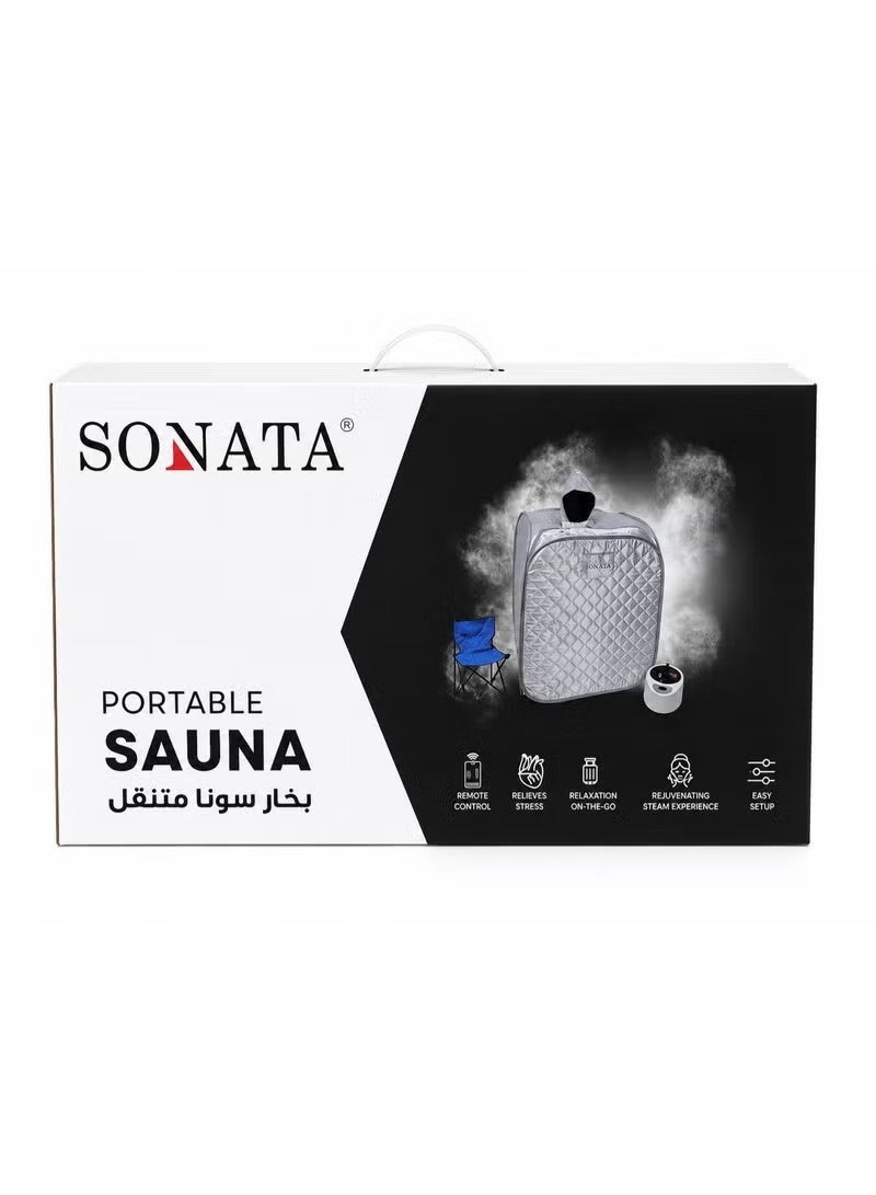 سوناتا ساونا، ساونا بخار، ساونا محمولة، خيمة ساونا منزلية لممارسة التمارين الرياضية واليوغا والبيلاتس؛ حمام ساخن مع كرسي. - Image 2