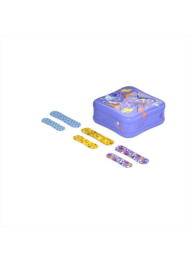 Welly ضمادات | شارات الشجاعة من القماش المرن اللاصق | أشكال متنوعة للجروح والخدوش الصغيرة | علبة إسعافات أولية ملونة وممتعة | أنماط الكلاب - 48 قطعة - Image 5