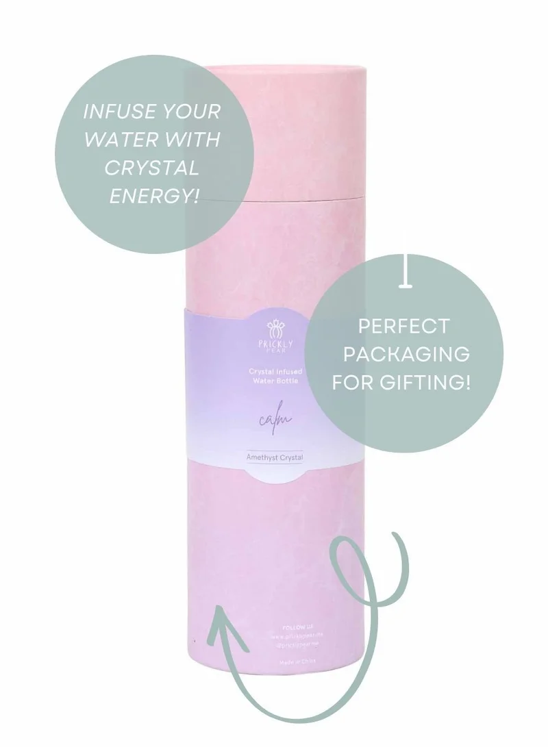Prickly Pear Amethyst Interchangeable Crystal Water Bottle