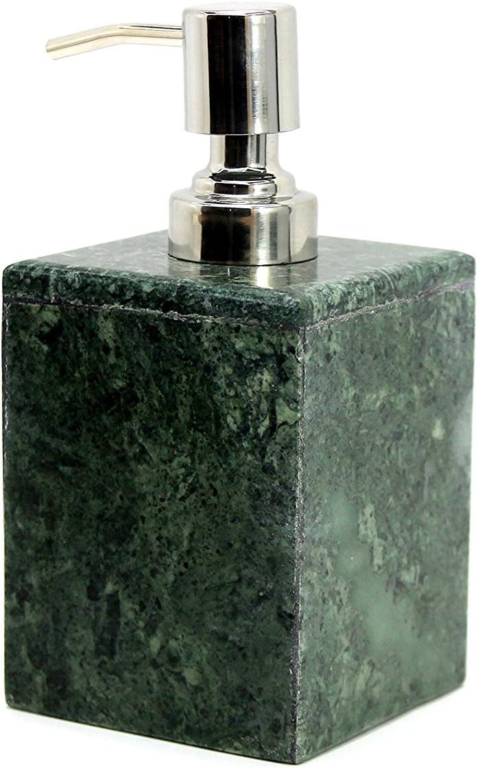 KLEO موزع صابون موزع لوشن مصنوع من الحجر الطبيعي ملحقات الحمام مجموعة استحمام خضراء - Image 2