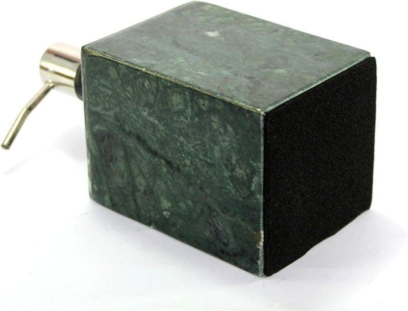 KLEO موزع صابون موزع لوشن مصنوع من الحجر الطبيعي ملحقات الحمام مجموعة استحمام خضراء - Image 4