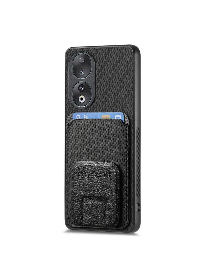 اس-توب جراب لهاتف Huawei Nova 11 4G مصنوع من ألياف الكربون وحامل قابل للطي - Image 2