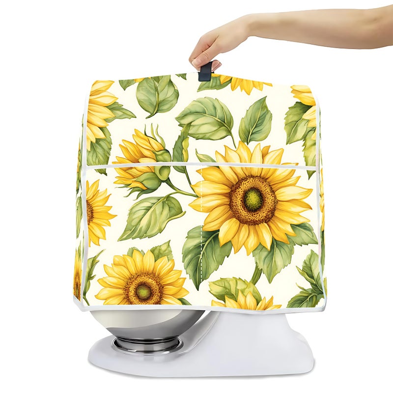 BVBOX Dust Cover Compatible with Stand MixerProtective Stand Mixer Cover with Pockets for Extra Accessories Sunflower For 68 qt Mixer - Image 2