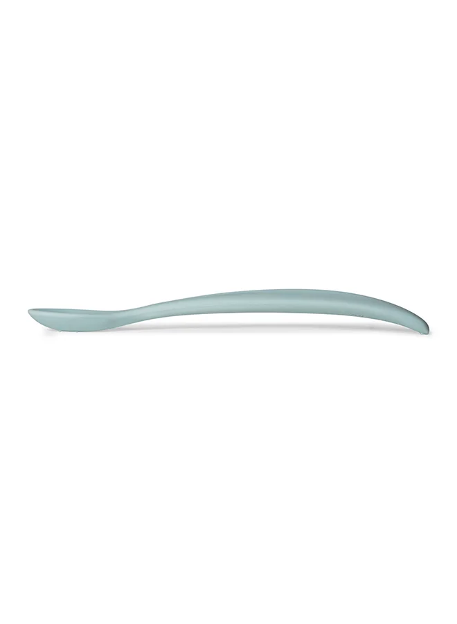 Citron Long Silicone Feeding Spoons Gentle And Safe For Your Little One'S Meals Grey /Turquoise