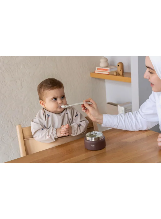 Citron Long Silicone Feeding Spoons Gentle And Safe For Your Little One'S Meals Grey /Turquoise