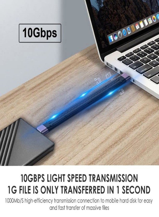 cablecc USB 3.1 Type C Female to USB3.0 Type A Male Flat Slim FPC 10Gbps Data Cable 13cm for Laptop & Phone - Image 5