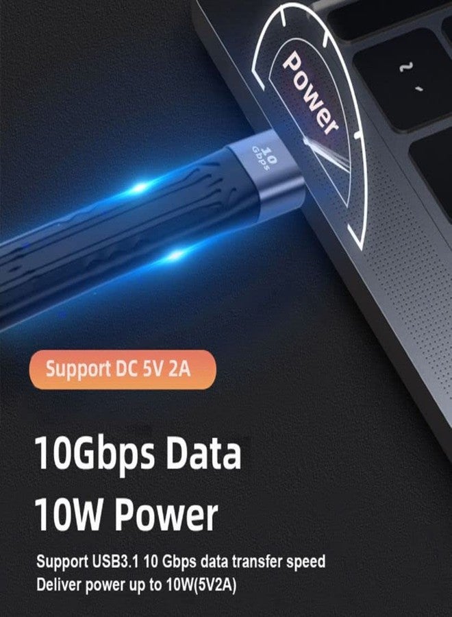 cablecc USB 3.1 Type C Female to USB3.0 Type A Male Flat Slim FPC 10Gbps Data Cable 13cm for Laptop & Phone - Image 3