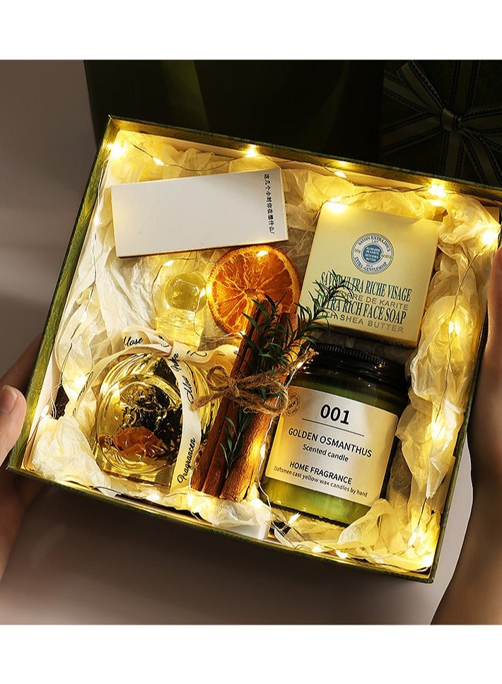 KINGMAZI Candles Gift Set,Set of 7 Gifts Scented Candles Gift Box Soy Candles Scented Candle Gift Box Set for Birthday gift Wedding, Party Souvenir ,Bathroom,Yoga Freesia - Image 1