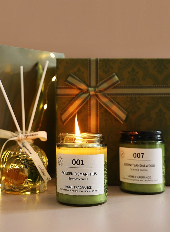 KINGMAZI Candles Gift Set,Set of 7 Gifts Scented Candles Gift Box Soy Candles Scented Candle Gift Box Set for Birthday gift Wedding, Party Souvenir ,Bathroom,Yoga Freesia - Image 3