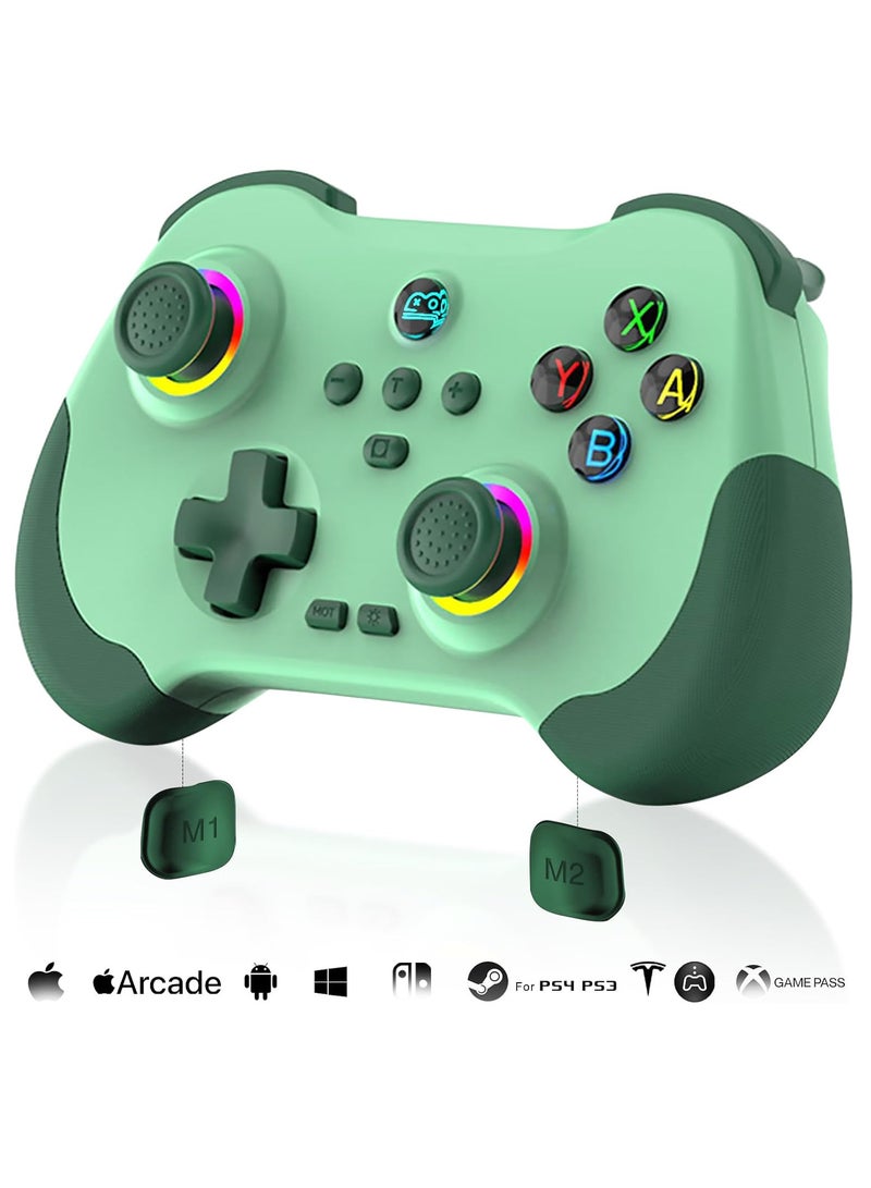 Mobile Gaming Controller for iPad/iPhone/Tablet, Cloud Controller Remote Joystick for iOS/Android, Wireless Switch Controller with Macro ons/Hall-Rocker/Hall-Trigger/Dual Vibration (Green) - Image 1