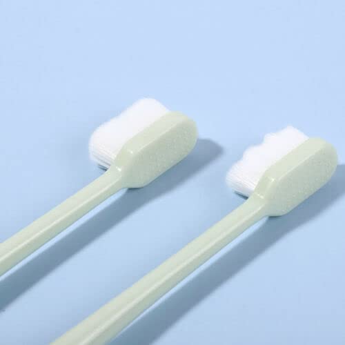 Newvent 2Pc Extra Soft Manual Toothbrush For Adult|Ultra Soft Micro-Nano Bristled For Sensitive Gums & Teeth Toothbrush For Kids & Adults (White & Green) - Image 4