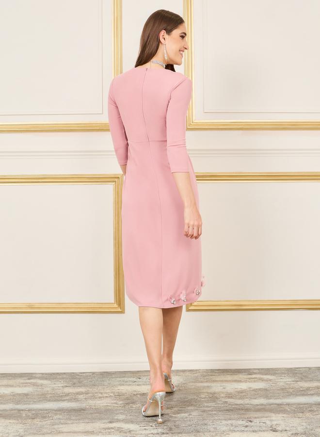 Styli Floral Trimmed Dress  - Image 4