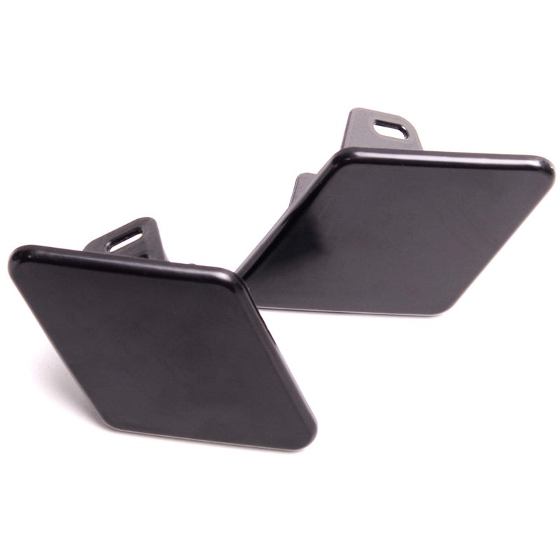 CNUPSM Front Headlight Washer Cover Nozzle Cap 1 Pair Flat Black Compatible With BMW 3 Series E90/E91 2005-2009