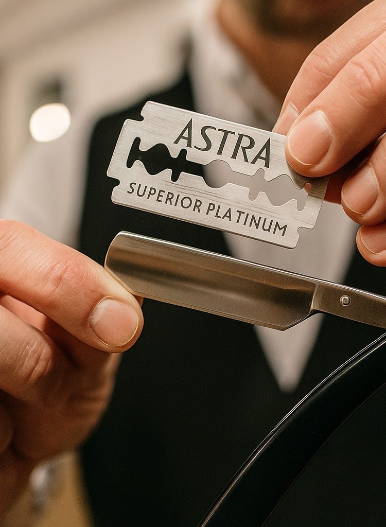 أسترا شفرات حلاقة أسترا مزدوجة الحافة من الفولاذ المقاوم للصدأ - عبوة 200 شفرة بجودة بلاتينية لحلاقة مثالية - Image 3