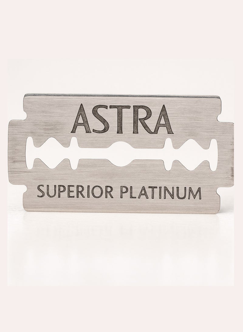 أسترا شفرات حلاقة أسترا مزدوجة الحافة من الفولاذ المقاوم للصدأ - عبوة 200 شفرة بجودة بلاتينية لحلاقة مثالية - Image 4