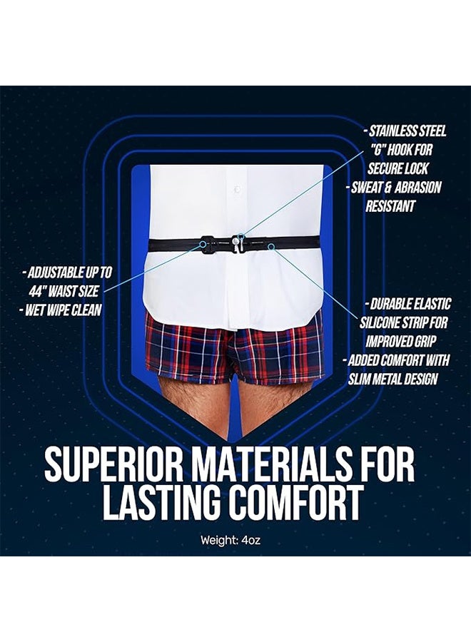 2PCS Shirt Stay Plus Tuck-It Belt for Men – Shirt Stay Belt for Police & Military – Keep Shirts Tucked All Day - Image 5