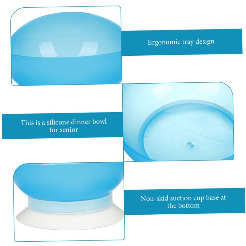 4 Pcs Non Slip Suction Cup Bowls for Elderly and Handicapped Persons Easy to Clean - Image 3
