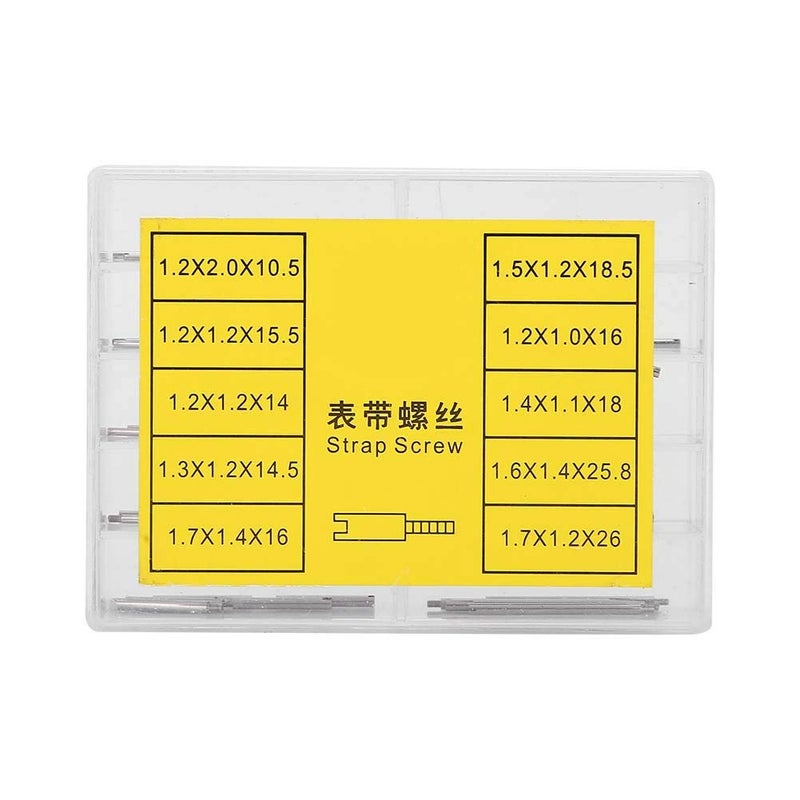 Brrnoo Strap Screw, 2 Boxes Watch Band Link Pins Strap Screw Set, Watch Repair Tool Kit Replacement Kit Accessories for Watchmaker - Image 2