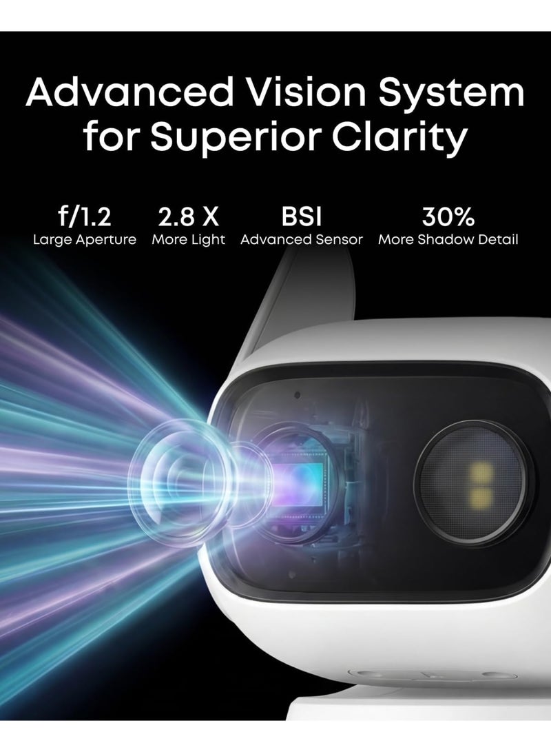 eufy Wired Cam C31 2-Pack, 360° Coverage with Pan and Tilt, Indoor and Outdoor, Dual Antenna, Color Night Vision, Local Storage, No Monthly Fee, AI Human/Vehicle/Pet/Cry Detection, 24/7 Recording - Image 5