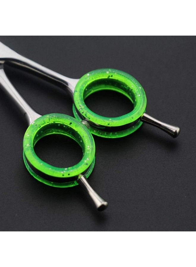 لوزين 12 قطعة من حلقات الأصابع الناعمة المصنوعة من السيليكون لمقصات العناية بالشعر وإدخالات الإبهام وحلقة حماية الأصابع ومقصات قص الشعر ومقصات الحيوانات الأليفة، ألوان عشوائية - Image 5