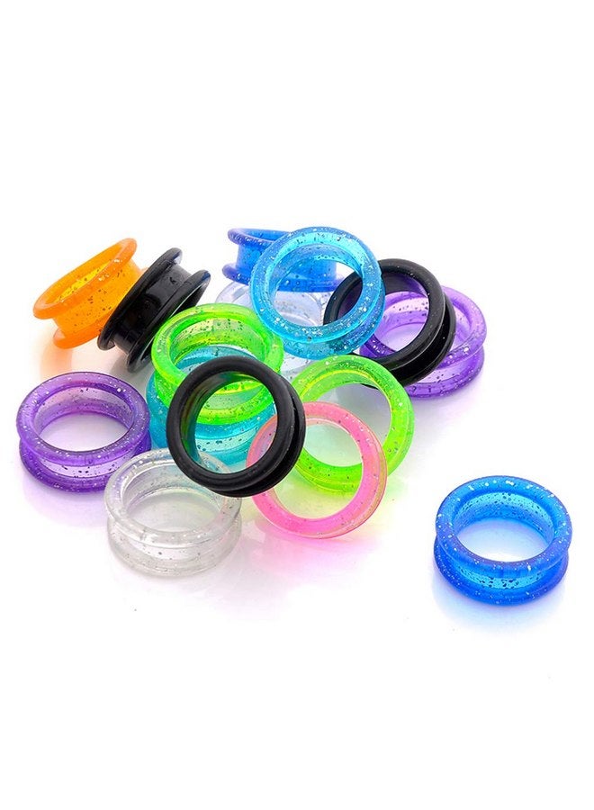 لوزين 12 قطعة من حلقات الأصابع الناعمة المصنوعة من السيليكون لمقصات العناية بالشعر وإدخالات الإبهام وحلقة حماية الأصابع ومقصات قص الشعر ومقصات الحيوانات الأليفة، ألوان عشوائية - Image 1