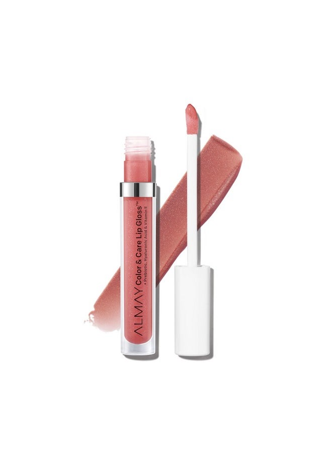 Almay Hydrating Lip Gloss Soft Natural Colors Prebiotic Complex Hyaluronic Fillingsphere Technology 200 Rose Glow 0.1 Fl Oz.  - Image 1